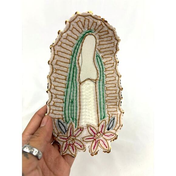 Our Lady Of Guadalupe Sequined Sewing Patch Applique Embellishment 4"x6.5" - Picture 3 of 8